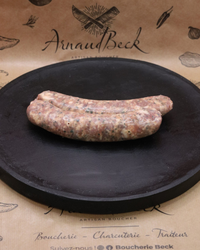 Saucisse oignon persil